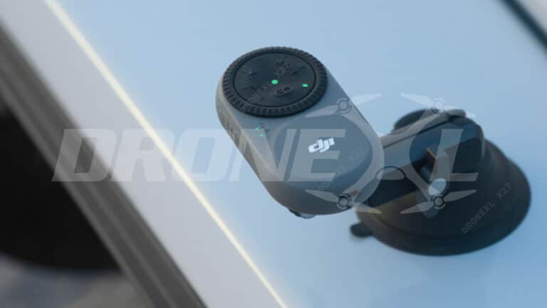 Dji Rc Track Connected To The Osmo Action Suction Cup