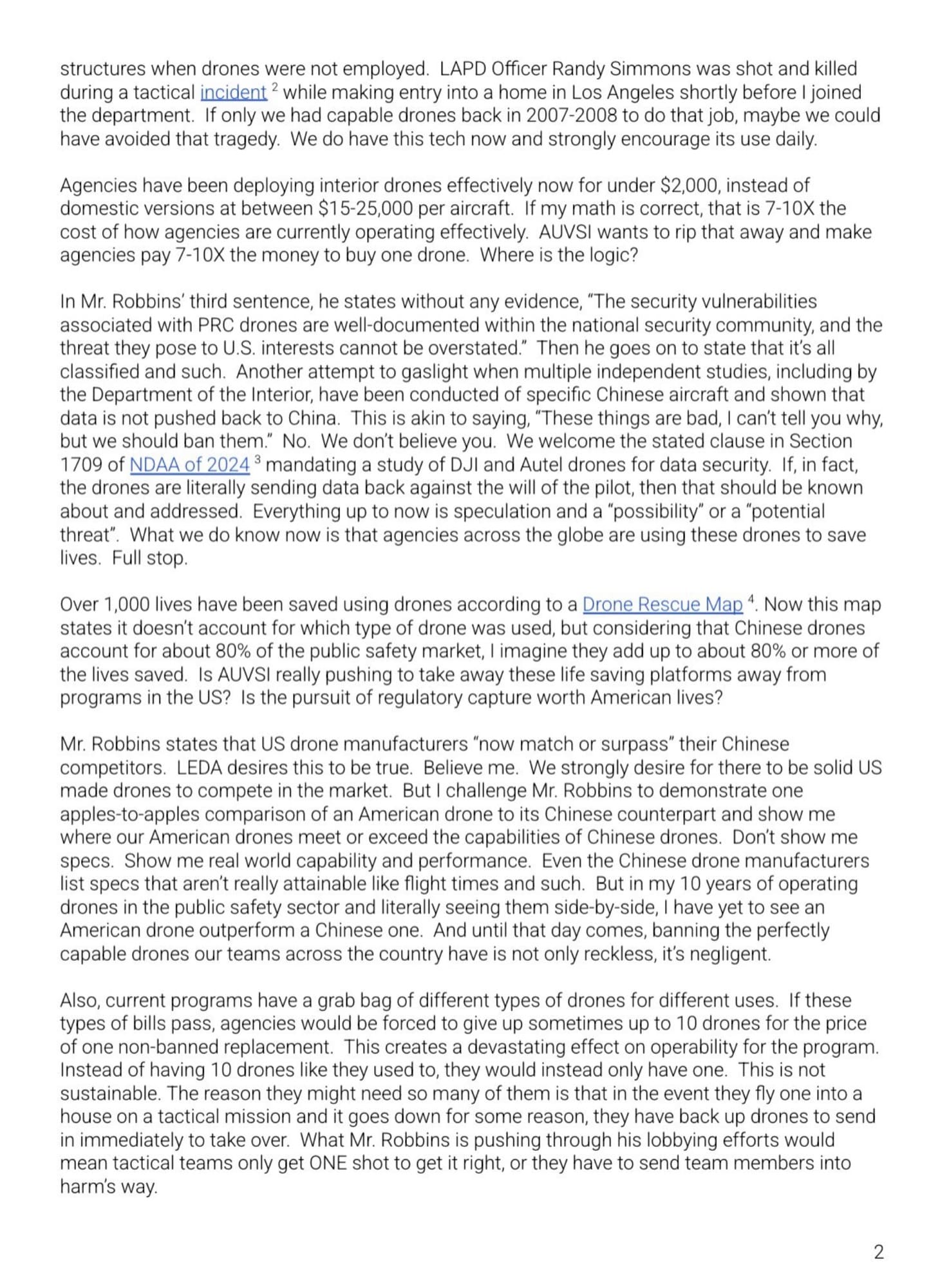 Leda Challenges Auvsi On Drone Restrictions: Prioritizing Public Safety Over Hasty Bans 4
