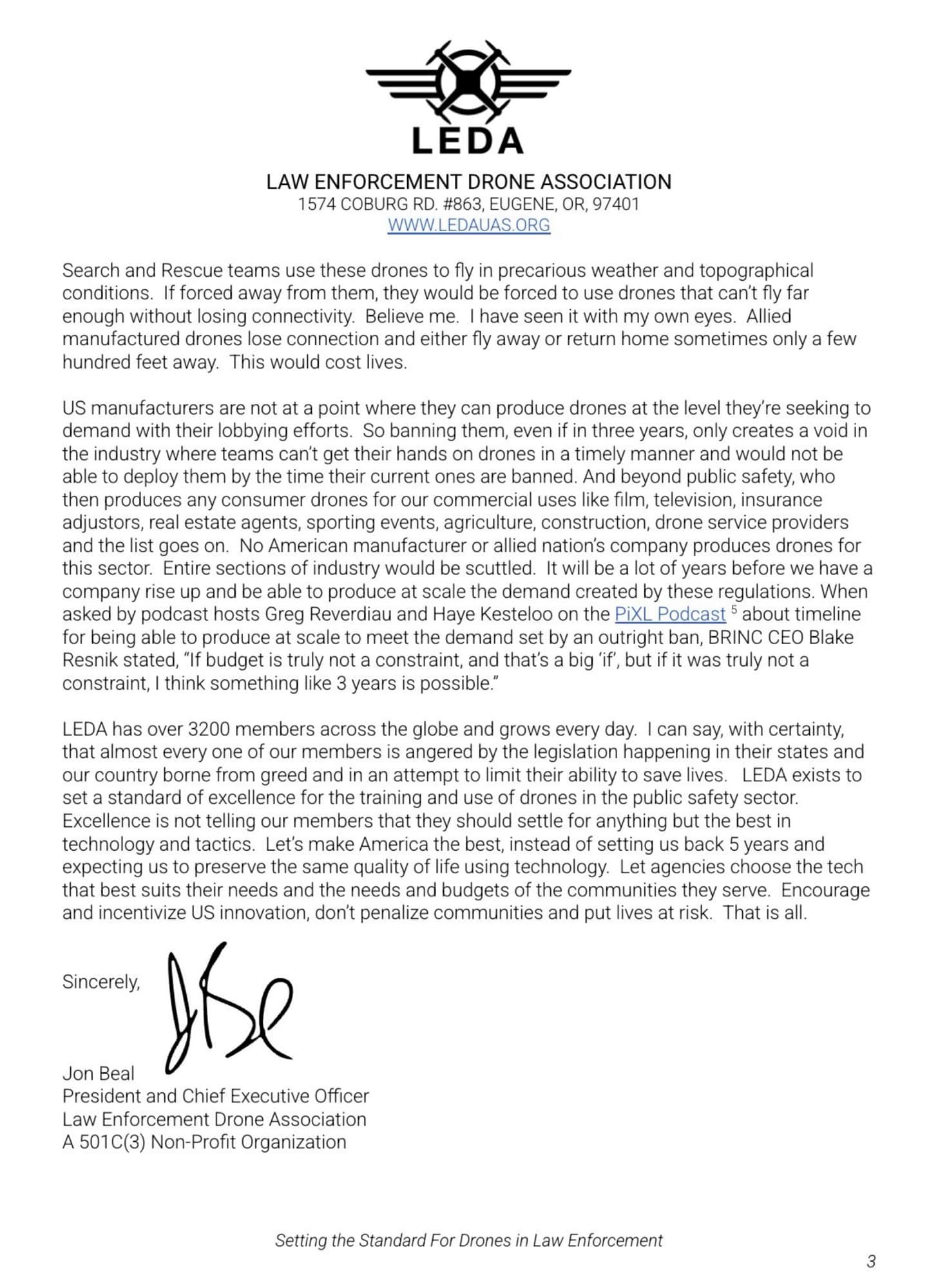 Leda Challenges Auvsi On Drone Restrictions: Prioritizing Public Safety Over Hasty Bans 5