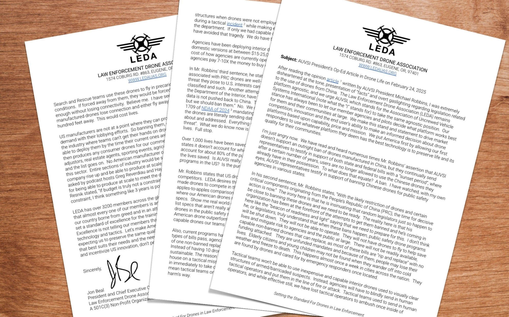 Leda Challenges Auvsi On Drone Restrictions: Prioritizing Public Safety Over Hasty Bans 1